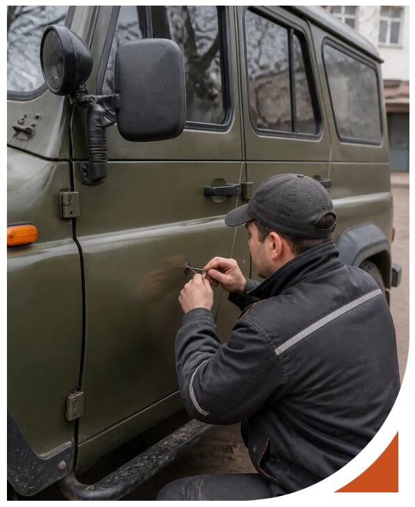Профессиональное вскрытие автомобиля УАЗ без повреждений в Мирном